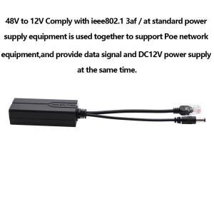 POE 분배기 24V/48V ~ 12V/5V IEEE 802.3af 이더넷 어댑터 보안 시스템 출력 전원플러그앤플레이