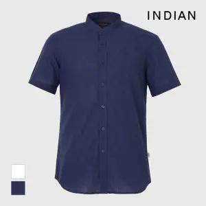 [백화점출고] [INDIAN] 린넨 솔리드 반팔셔츠_MIVNS3M3161