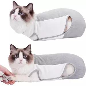 클라이오 클라이로 자가 접착 고양이 그루밍 랩 스와들 발톱 다듬기용 약물 귀 청소 빗질 주사용