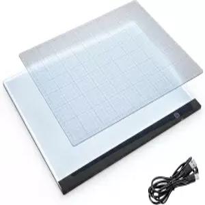 Yinder A3 LED 트레이싱 라이트 패드 자가 치유 절단 매트 포함 13 x 19인치 밝기 조절 가능 반투명 USB
