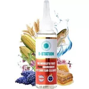 D-STATION PDRN 반려동물 귀 세정제 모든 연령대의 개와 고양이를 위한 포뮬러로 가려운 진정시키고 자극을