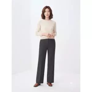 [하프클럽/크로커다일레이디]슬림핏 세미 부츠컷 팬츠 차콜 CLCWPT102