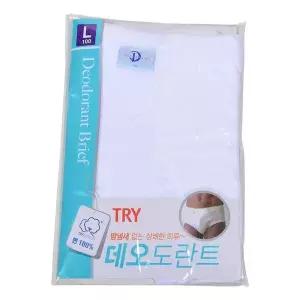 데오도란트 남성 백색 삼각팬티 2208-0064 빅사이즈