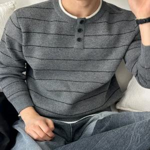 [아레스]마렌 단가라 크롭 헨리넥 니트 (3color)