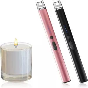 TIKETT 2팩 USB 타입 C 전기 충전식 플라즈마 아크 캔들 라이터 양초 바비큐 그릴 캠핑 가스레인지용 안전