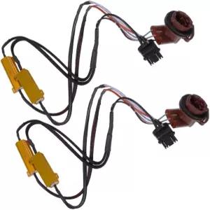 Shibeiparts 2개 50W 6옴 3157 4157 LED 부하 저항기 스위치백 턴 시그널 깜박임 번호판 조명 오류 코드