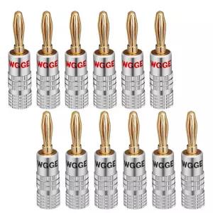 WGGE WG-009 바나나 플러그 오디오 잭 커넥터 스피커 와이어 월 플레이트 홈 시어터 오디오/비디오 수신기