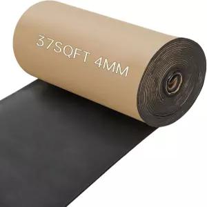 37 평방피트 자동차용 방음재 158밀리미터 4mm 14인치 X394인치 접착식 방음 밀폐형 셀 폼 열 차폐 매트