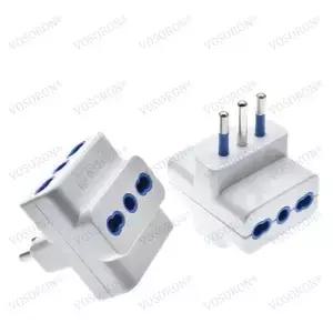 이탈리아 여행용 플러그 어댑터 3 웨이 소켓 멀티 포트 콘센트 표준 10A 250V