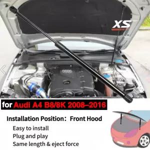 Audi A4 B8 8K 2008-2016 용 1PC 보닛 스트럿 전면 후드 가스 스프링 리프트 지원 충격 흡수 장치 카본 막