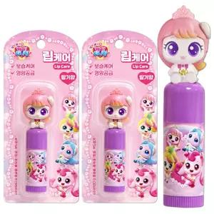 캐치티니핑 캐릭터 어린이 립케어 3.8g 입술 보습 피규어 립밤 딸기향 (아름핑 2개)