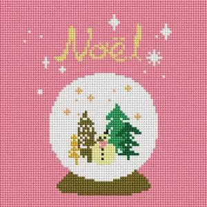 스노우볼 (캔버스) 보석십자수 25x25