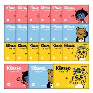 크리넥스 카카오프렌즈 여행용 티슈 50매 X 20개 휴대용 포켓티슈