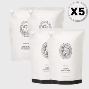 베르블랑 세탁 1L 리필 튤립향 세제+섬유 유연제, X10 BNS