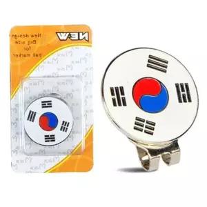 [제이큐]골프볼마커 태극기 골마커 자석형 골프악세사리 세트