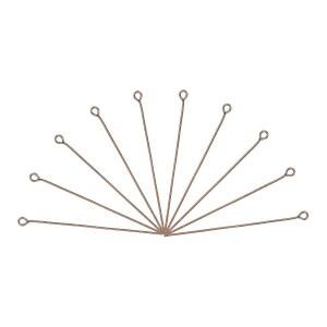 MECCANIXITY 200개입 빨간 구리 철제 핀 50MM 21 게이지 / 0.7MM 보석 제작용 발견품 DIY 공예 목걸이 팔찌 귀걸이 헤드