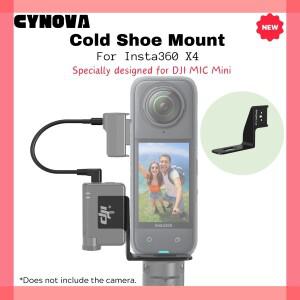 CYNOVA 인스타360 호환 X4 DJI호환 마이크 미니 RX 수신기 용 콜드 슈 마운트 오디오 홀더 브래킷 어댑터 3