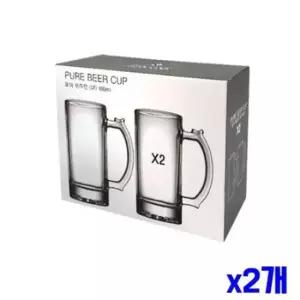 맥주 아이스커피 글라스 컵 대 480ml 2p x2개 유리컵