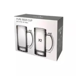 맥주 아이스커피 글라스 컵 대 480ml 2p 유리컵 물컵