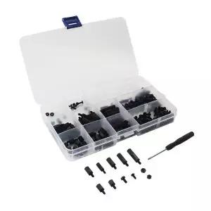 라즈베리 파이에 대 한 210pcs 스크류 키트 블랙 나일론 플라스틱 나사 M2.5 m3에 너트 4 케이스 액세서리