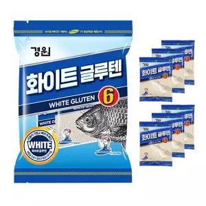 [하프클럽/머털낚시]경원 화이트 글루텐 6 바닐라향 낱개포장 민물 떡밥