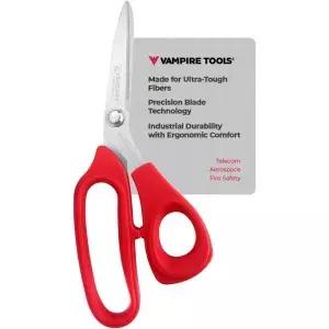 VAMPLIERS 8인치 광섬유 케블라 가위 산업용 중량 전용 고탄소강 다이니마 스펙트라 벡트란 다크론 노멕스