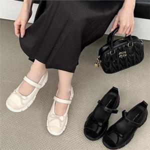 여성 메리제인 슈즈 리본 스트랩 슈즈 캐주얼 러블리 데일리 벨크로 플랫 버클 둥근코 푹신한 와이드 장식