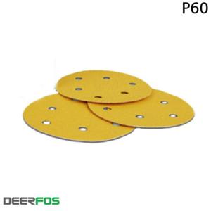 디어포스 125mm 6H 샌드페이퍼 100매입 60방 그라인더페이퍼 흡진사포 종이사포