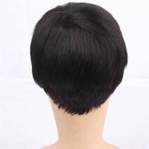 남성 가발 중년 남성 가발 부분 패션 짧은 탈모 커버 인모 통가발 피스 모발 머리 인조 헤어 모자