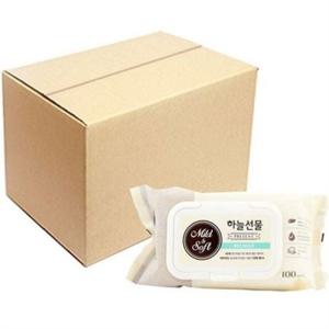 물티슈 대용량 캡형 물티슈 피톤치드 신생아 데일리 100매 박스 피부용 가정용 사무실 도톰한 어린이