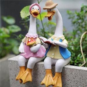오리 장식 소품 정원 오리 조형물 인테리어 커플 가든 동물 조경 장식품 장식용 수공예 모형 수지 야외