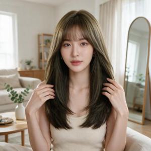 여성 롱가발 생머리 통가발 헤어스타일 데일리 웨딩 촬영 코스프레 공연 가발