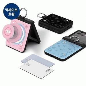 캐릭터 Z플립7 자석 힌지보호 케이스 오토 카드 두들 도어범퍼 마그네틱 몽몽