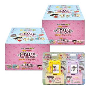 안녕 자두야 플립북 딸기맛 캔디 8g x 24개 2통 키링 토이캔디