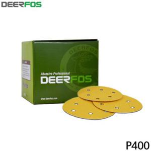 125mm 6H 원형 종이사포 100매입 400방 모서리사포 연마패드 금속연마 표면연마 사포패드 정밀연마 샌딩패