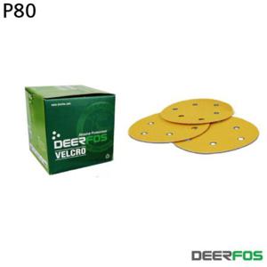 디어포스 125mm 6H 샌드페이퍼 100매입 80방 그라인더페이퍼 흡진사포 종이사포