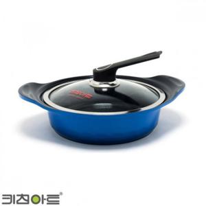 키친아트 세라믹냄비S 28cm 전골 통주물냄비 블루 예쁜냄비 인테리어 주방소품 찌개