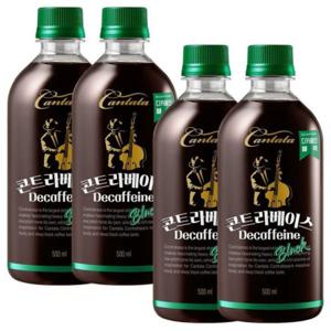 롯데 칸타타 콘트라베이스 디카페인 블랙 500ml 24PET 사무실간식
