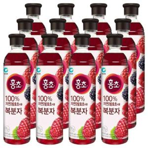 대상 청정원 홍초 복분자 900ml x 12개
