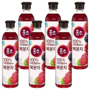 대상 청정원 홍초 복분자 900ml x 6개입