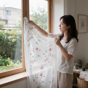 레이스커튼 2 방풍 차광 햇빛가림 가림막 거실 침실 인테리어 소품