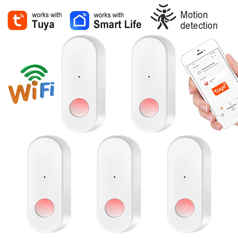 Tuya WiFi PIR 모션 센서 스마트 홈 인체 적외선 감지기 보안 스마트 라이프는 Alexa Google 홈과 함께 작동합니다.