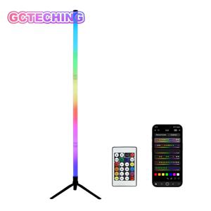 120CM LED RGB 플로어 램프 바, 사운드 픽업 주변 조명, 침실용 코너 벽 조명, E-스포츠 룸 라이브 분위기 조명