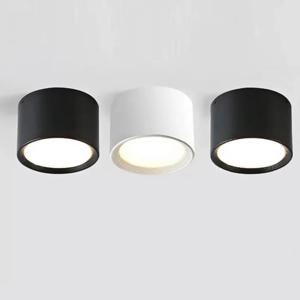 북유럽 모던 표면 장착형 다운라이트 LED 천장 조명 스포트라이트 3색 변환 LED 다운라이트 실내 조명