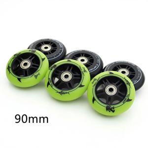 8pcs 90mm 스피드 인라인 스케이트 휠 액세서리, 야외용 고탄성 슬라럼 및 내마모성 휠 교체 휠