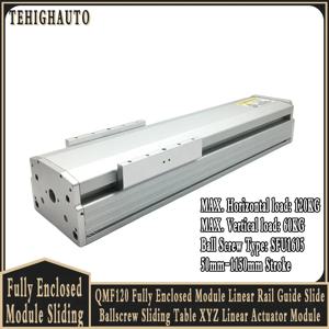 CNC 완전 밀폐형 선형 가이드 레일, 1605 볼 나사, 스트로크 XYZ 슬라이드, 선형 베어링, 홈 오토메이션, 50-1150mm