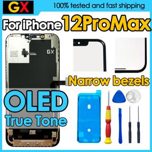 180 일 보증 GX OLED For iPhone 12 Pro Max 스크린 교체 디스플레이 디지타이저 어셈블리 터치 LCD 수리 키트 도매