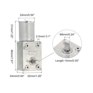 JGY370 DC 6V 12V 24V 터보 웜 기어드 모터 6mm D 샤프트 고토크 기어 박스 감속 전기 모터
