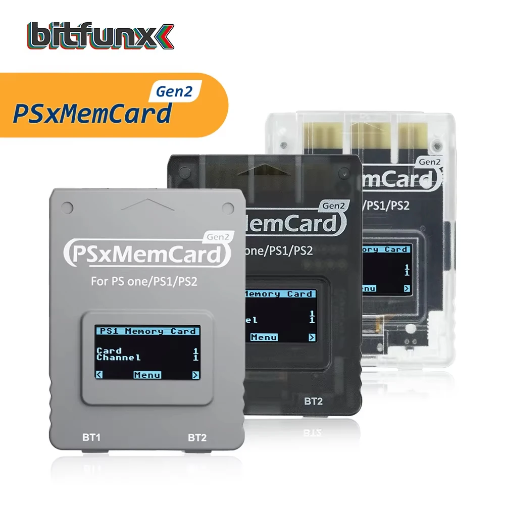 비트펀엑스 PSxMemCard Gen2 Sd2psXtd, 플레이스테이션1 PS 원 플레이스테이션2 게임 콘솔용 PS1 및 PS2 게임 저장 데이터 저장 장치