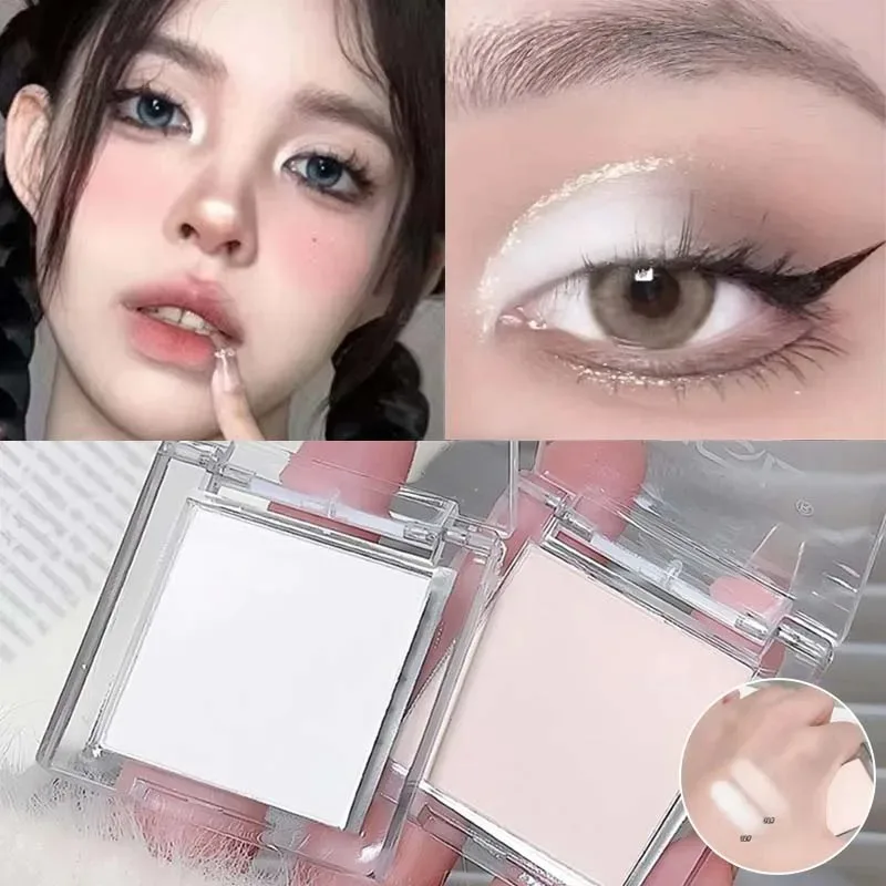 매트 하이라이터 파우더 아이섀도우 팔레트 화이트 롱래스팅 내추럴 3D 브라이트닝 아이 메이크업 팔레트 브라이트닝 페이스 하이 글로스